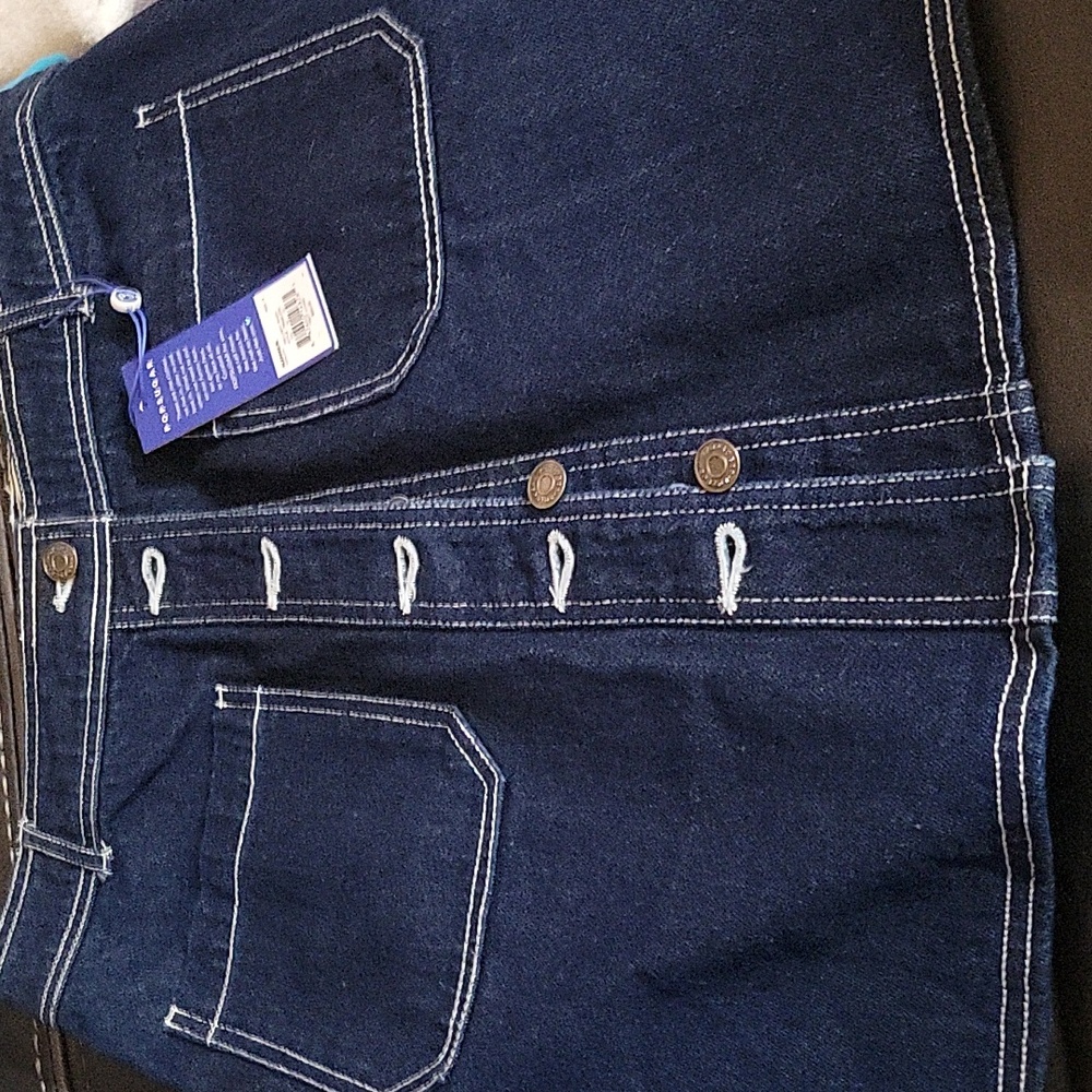 Dark Blue Denim Button-Up Skirt